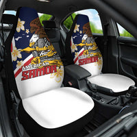 Personalized American Samoa Car Seat Cover Amerika Samoa Bald Eagle LT01 One Size Blue - Polynesian Pride