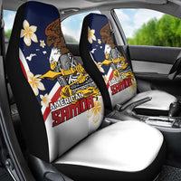 Personalized American Samoa Car Seat Cover Amerika Samoa Bald Eagle LT01 - Polynesian Pride