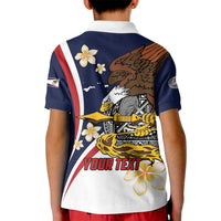 Personalized American Samoa Kid Polo Shirt Amerika Samoa Bald Eagle LT01 - Polynesian Pride