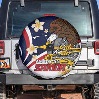 Personalized American Samoa Spare Tire Cover Amerika Samoa Bald Eagle LT01 Blue - Polynesian Pride