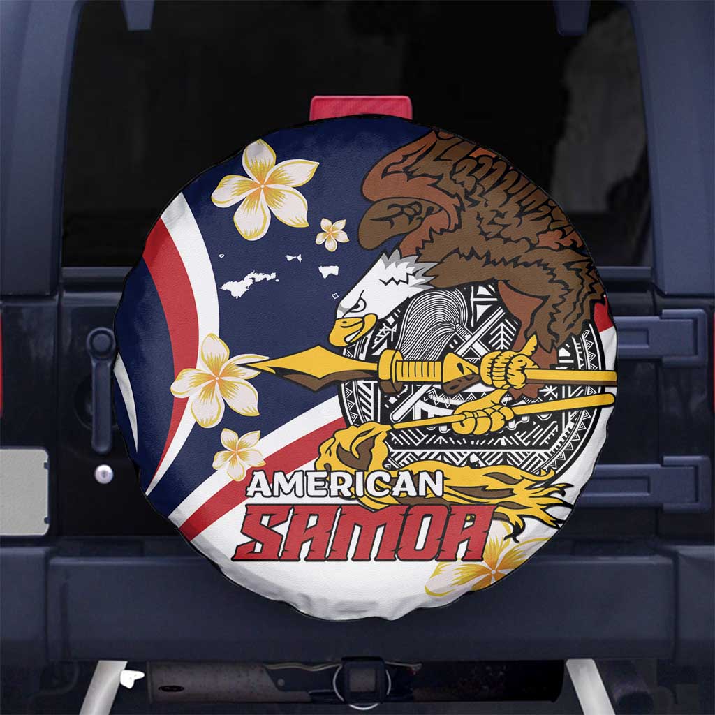 Personalized American Samoa Spare Tire Cover Amerika Samoa Bald Eagle LT01 No hole Blue - Polynesian Pride
