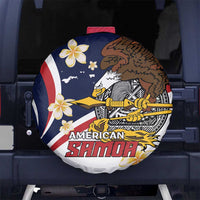 Personalized American Samoa Spare Tire Cover Amerika Samoa Bald Eagle LT01 No hole Blue - Polynesian Pride