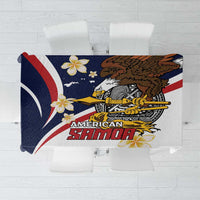 Personalized American Samoa Tablecloth Amerika Samoa Bald Eagle LT01 Blue - Polynesian Pride
