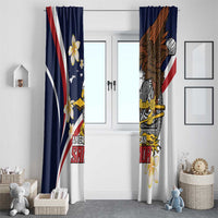 Personalized American Samoa Window Curtain Amerika Samoa Bald Eagle LT01 - Polynesian Pride