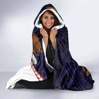 American Samoa Eagle Kava Bowl Hooded Blanket Plumeria Polynesian Pattern LT01 - Polynesian Pride