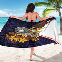 American Samoa Eagle Kava Bowl Sarong Plumeria Polynesian Pattern LT01 - Polynesian Pride