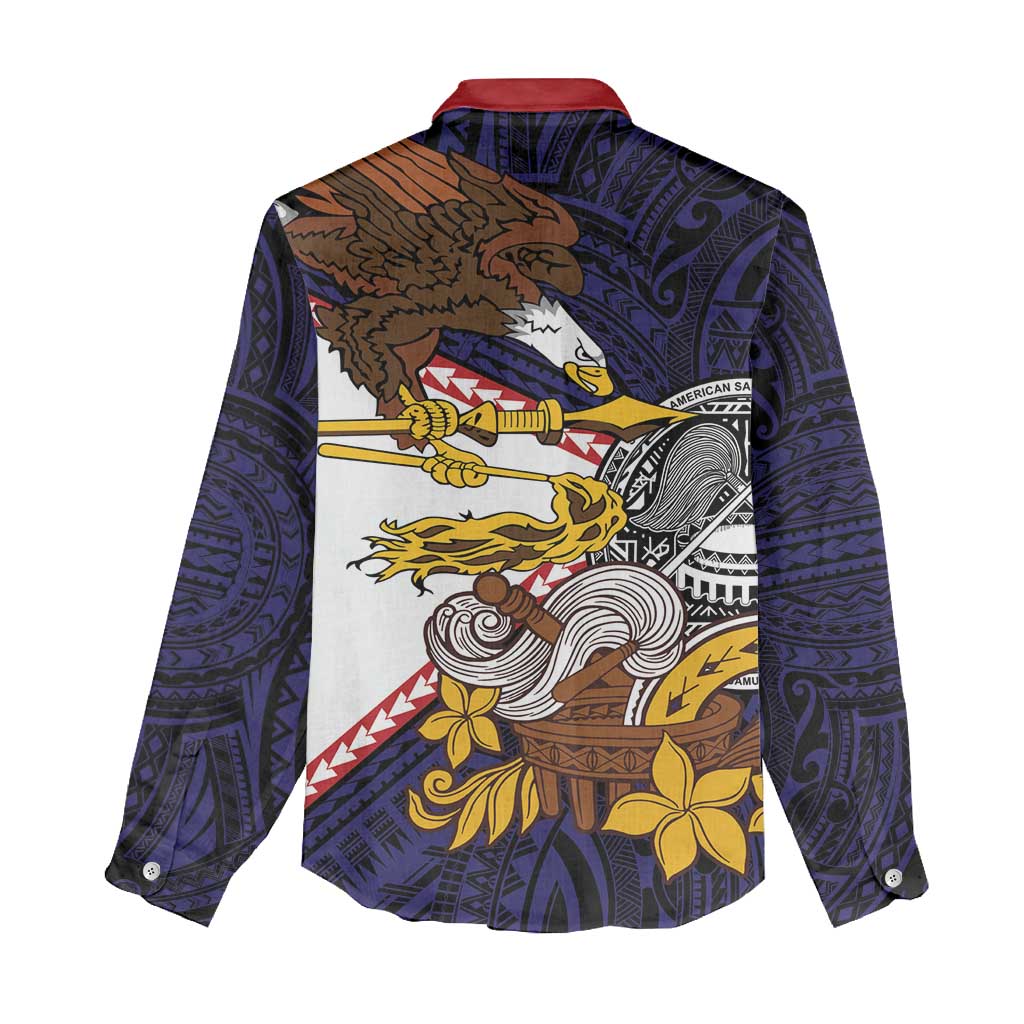 American Samoa Eagle Kava Bowl Women Casual Shirt Plumeria Polynesian Pattern LT01 - Polynesian Pride