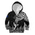 New Zealand Silver Fern Rugby Kid Hoodie Maori Tiki Player With Ta Moko Tribal LT01 Zip Hoodie Black - Polynesian Pride