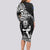 New Zealand Silver Fern Rugby Long Sleeve Bodycon Dress Maori Tiki Player With Ta Moko Tribal LT01 - Polynesian Pride