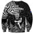 New Zealand Silver Fern Rugby Sweatshirt Maori Tiki Player With Ta Moko Tribal LT01 - Polynesian Pride