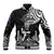 Custom New Zealand Silver Fern Rugby Baseball Jacket Maori Tiki Player With Ta Moko Tribal LT01 Unisex Black - Polynesian Pride