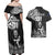 Custom New Zealand Silver Fern Rugby Couples Matching Off Shoulder Maxi Dress and Hawaiian Shirt Maori Tiki Player With Ta Moko Tribal LT01 - Polynesian Pride