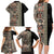 Hawaiian Quilt Family Matching Long Sleeve Bodycon Dress and Hawaiian Shirt Hibiscus Kakau Vintage Style LT01 - Polynesian Pride