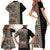 Hawaiian Quilt Family Matching Short Sleeve Bodycon Dress and Hawaiian Shirt Hibiscus Kakau Vintage Style LT01 - Polynesian Pride