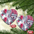 Hawaii Kakau Mix Paisley Pattern Ceramic Ornament Polynesian Tropical Unique Style LT01 Heart White - Polynesian Pride