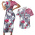 Hawaii Kakau Mix Paisley Pattern Couples Matching Short Sleeve Bodycon Dress and Hawaiian Shirt Polynesian Tropical Unique Style LT01 White - Polynesian Pride