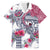 Hawaii Kakau Mix Paisley Pattern Family Matching Off Shoulder Short Dress and Hawaiian Shirt Polynesian Tropical Unique Style LT01 Dad's Shirt - Short Sleeve White - Polynesian Pride