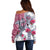 Hawaii Kakau Mix Paisley Pattern Off Shoulder Sweater Polynesian Tropical Unique Style LT01 - Polynesian Pride