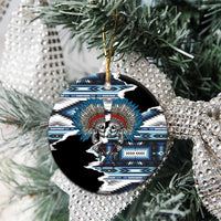 Native American Chief Skull With Axe Ceramic Ornament LT01 - Polynesian Pride