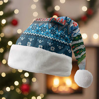 Native American Santa Claus Christmas Santa Hat Merry Christmas 2025 LT01 Without Fur Blue - Polynesian Pride