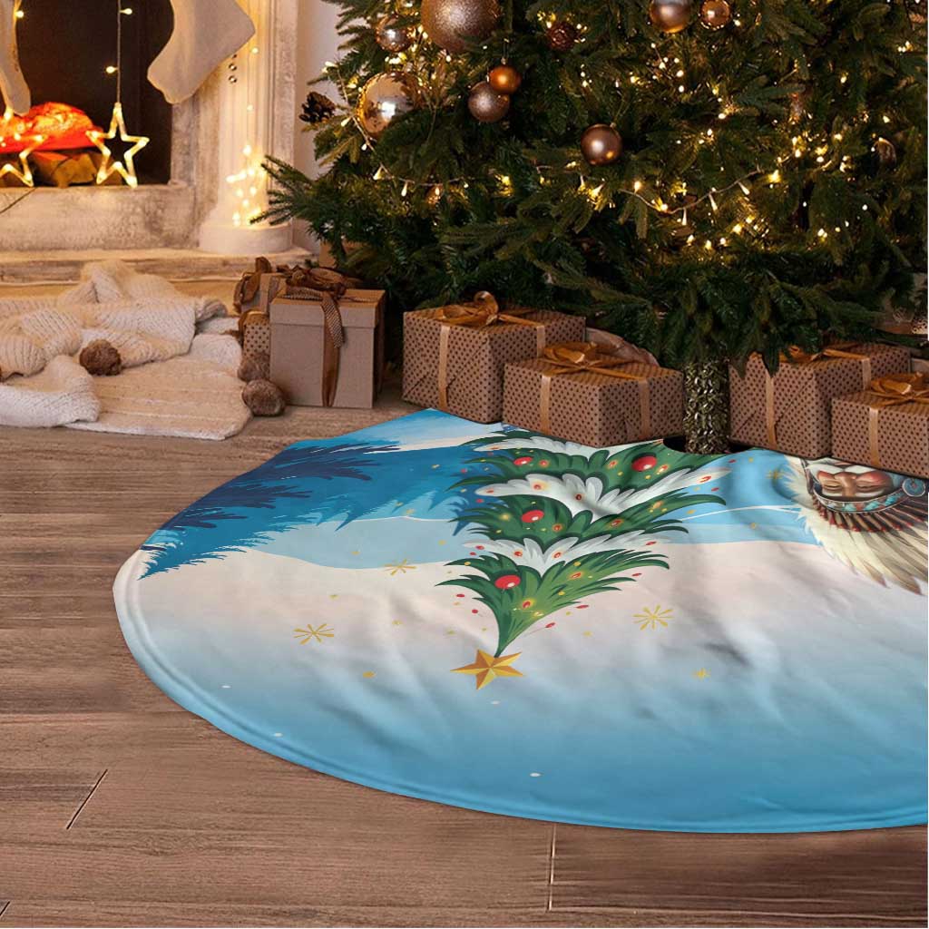 Native American Santa Claus Tree Skirt Merry Christmas 2025 LT01 - Polynesian Pride