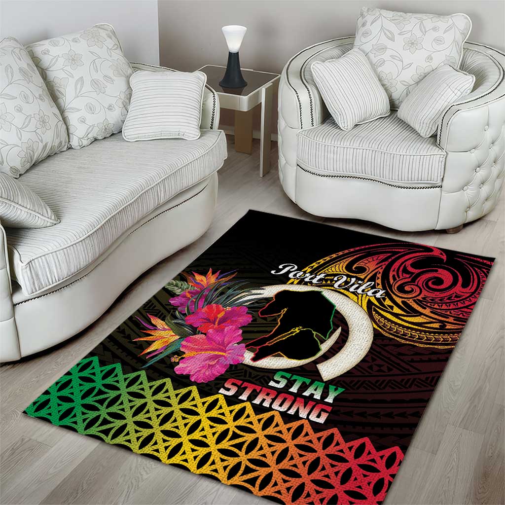 Vanuatu Port Vila Stay Strong Area Rug Long God Yumi Stanap LT01 - Polynesian Pride
