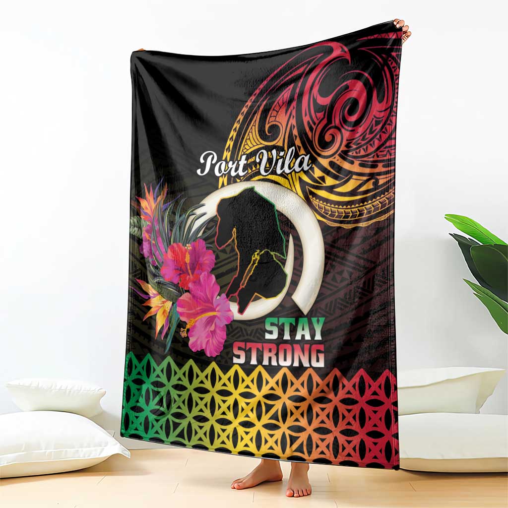 Vanuatu Port Vila Stay Strong Blanket Long God Yumi Stanap LT01 - Polynesian Pride