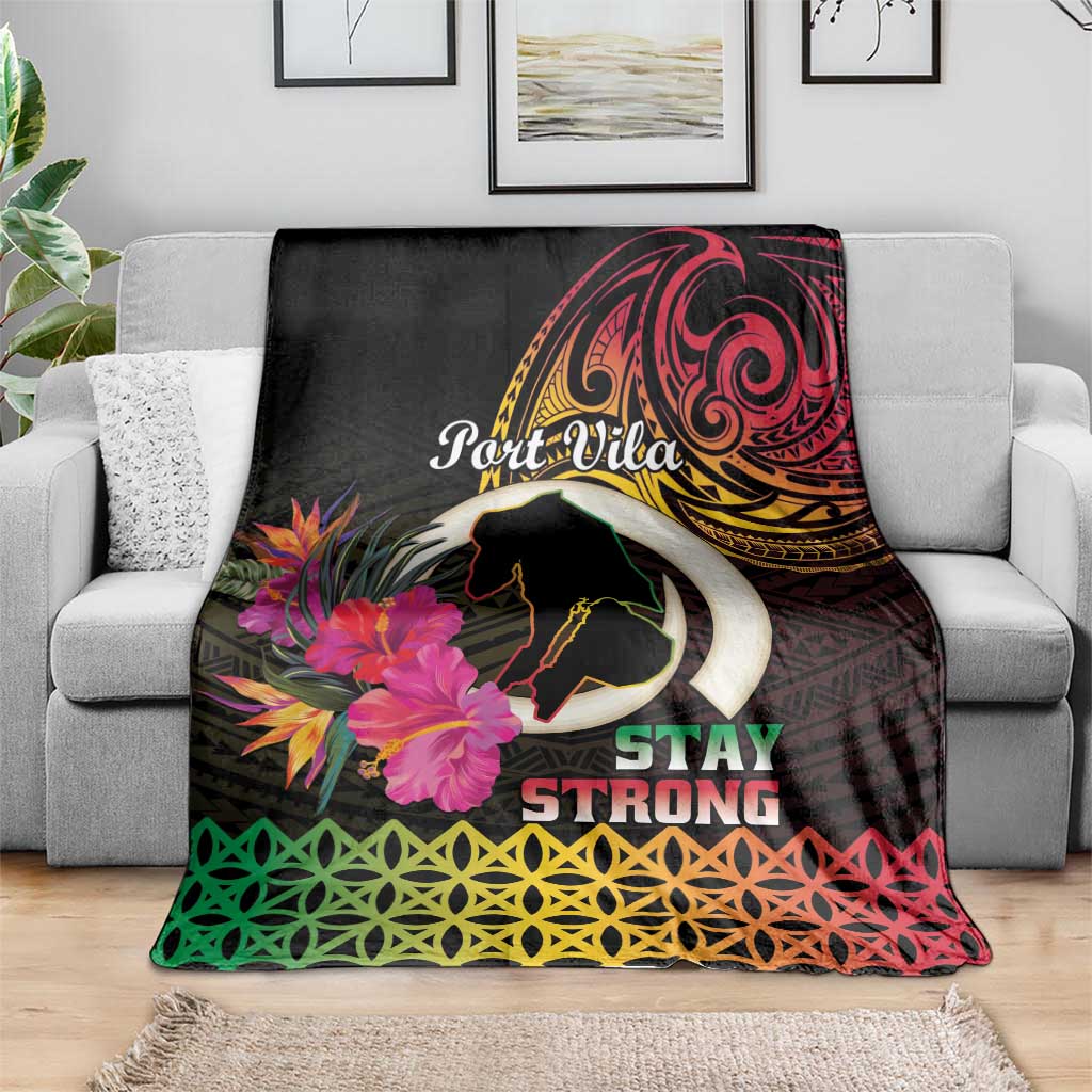 Vanuatu Port Vila Stay Strong Blanket Long God Yumi Stanap LT01 - Polynesian Pride