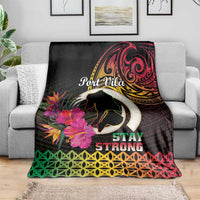 Vanuatu Port Vila Stay Strong Blanket Long God Yumi Stanap LT01 - Polynesian Pride