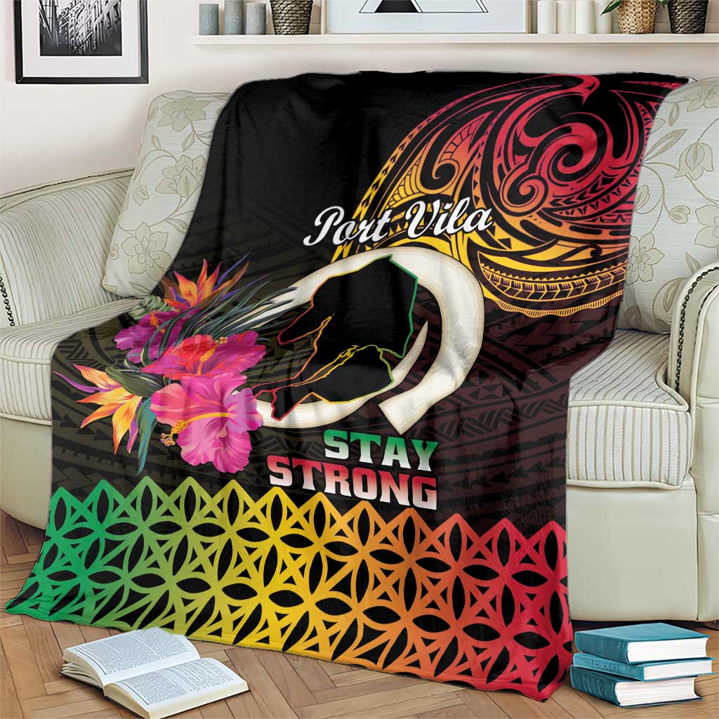 Vanuatu Port Vila Stay Strong Blanket Long God Yumi Stanap LT01 - Polynesian Pride