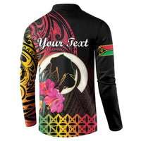 Personalised Vanuatu Port Vila Stay Strong Button Sweatshirt Long God Yumi Stanap LT01 - Polynesian Pride