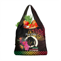 Vanuatu Port Vila Stay Strong Grocery Bag Long God Yumi Stanap LT01 1-pack One Size Black - Polynesian Pride