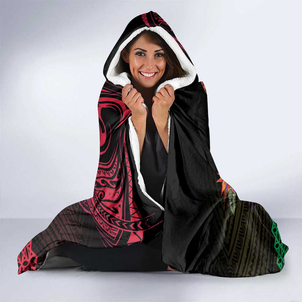 Vanuatu Port Vila Stay Strong Hooded Blanket Long God Yumi Stanap LT01 - Polynesian Pride