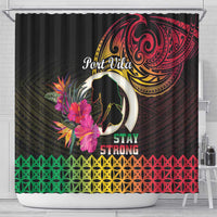 Vanuatu Port Vila Stay Strong Shower Curtain Long God Yumi Stanap LT01 - Polynesian Pride