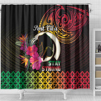 Vanuatu Port Vila Stay Strong Shower Curtain Long God Yumi Stanap LT01 - Polynesian Pride