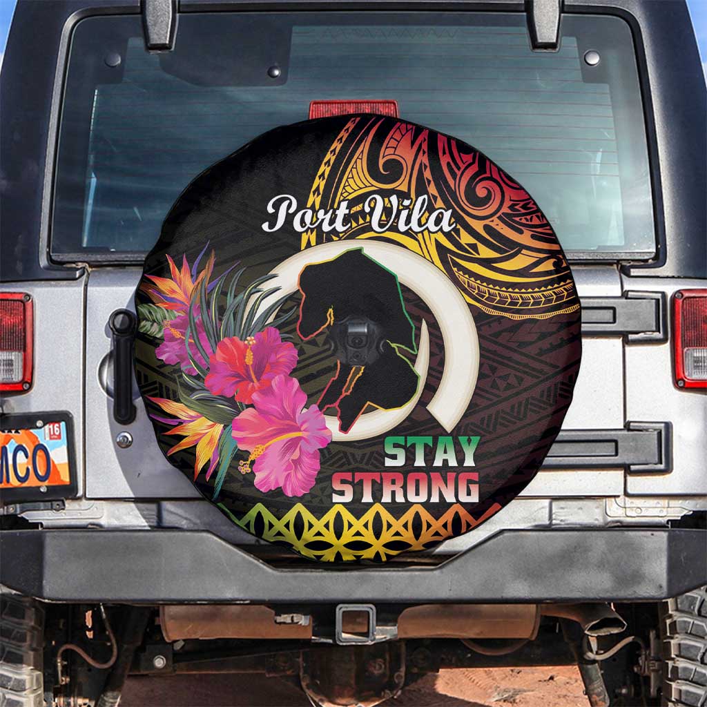 Vanuatu Port Vila Stay Strong Spare Tire Cover Long God Yumi Stanap