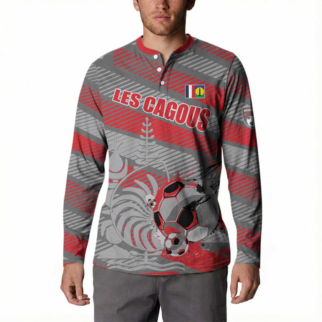 Custom Football 2026 New Caledonia Button Sweatshirt Kagus Come On LT01 - Polynesian Pride