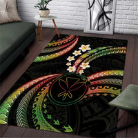 Hawaii Map Kanaka Maoli Area Rug Fantastic Frangipani Reggae LT01 Reggae - Polynesian Pride