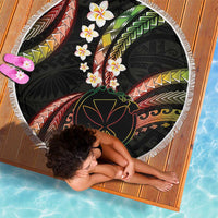 Hawaii Map Kanaka Maoli Beach Blanket Fantastic Frangipani Reggae LT01 - Polynesian Pride