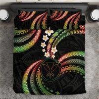 Hawaii Map Kanaka Maoli Bedding Set Fantastic Frangipani Reggae LT01 Reggae - Polynesian Pride