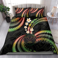 Hawaii Map Kanaka Maoli Bedding Set Fantastic Frangipani Reggae LT01 - Polynesian Pride