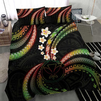 Hawaii Map Kanaka Maoli Bedding Set Fantastic Frangipani Reggae LT01 - Polynesian Pride