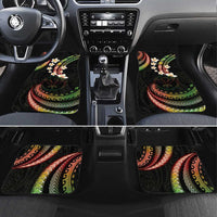 Hawaii Map Kanaka Maoli Car Mats Fantastic Frangipani Reggae LT01 Set 4pcs Reggae - Polynesian Pride