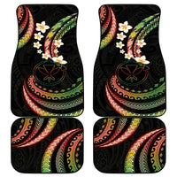 Hawaii Map Kanaka Maoli Car Mats Fantastic Frangipani Reggae LT01 - Polynesian Pride