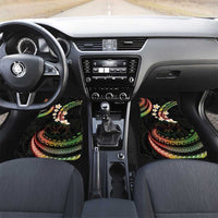 Hawaii Map Kanaka Maoli Car Mats Fantastic Frangipani Reggae LT01 Set 2pcs - Front Reggae - Polynesian Pride