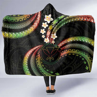 Hawaii Map Kanaka Maoli Hooded Blanket Fantastic Frangipani Reggae LT01 One Size Reggae - Polynesian Pride