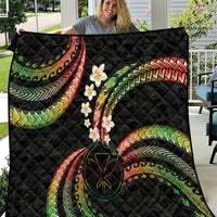 Hawaii Map Kanaka Maoli Quilt Fantastic Frangipani Reggae LT01 Reggae - Polynesian Pride