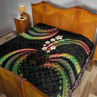 Hawaii Map Kanaka Maoli Quilt Fantastic Frangipani Reggae LT01 - Polynesian Pride