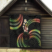 Hawaii Map Kanaka Maoli Quilt Fantastic Frangipani Reggae LT01 - Polynesian Pride