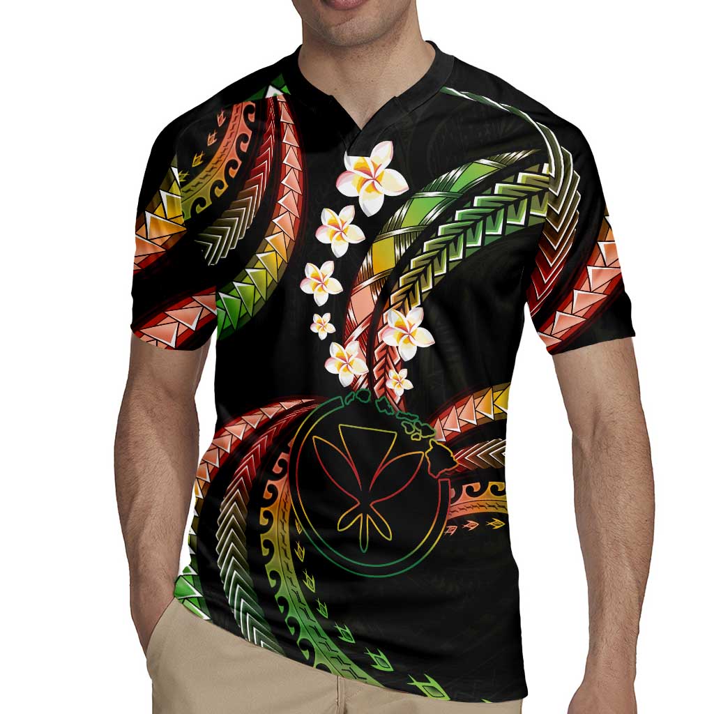 Hawaii Map Kanaka Maoli Rugby Jersey Fantastic Frangipani Reggae LT01 - Polynesian Pride